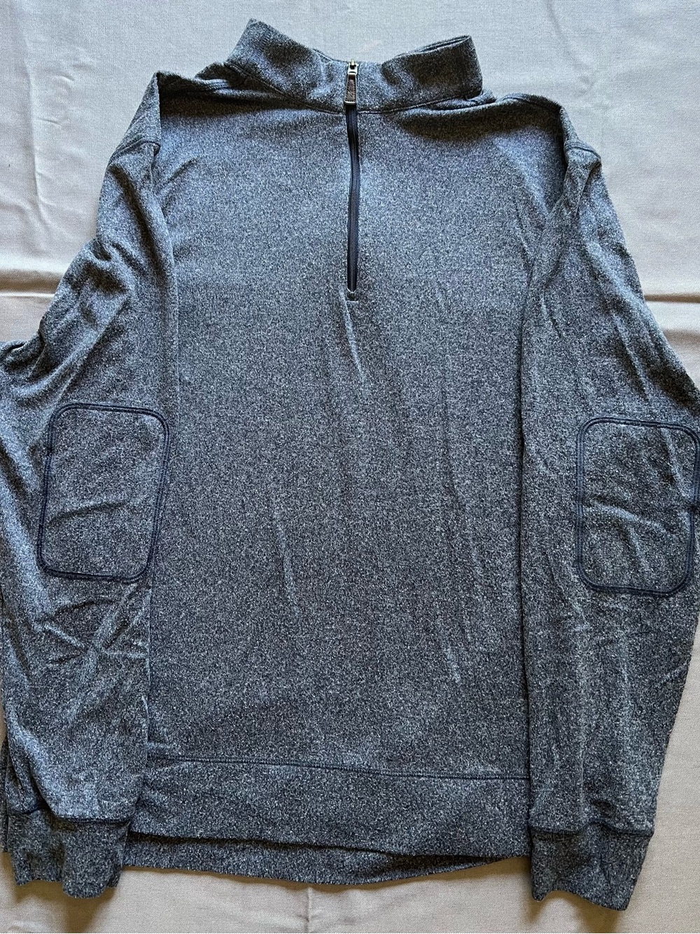 Greg Norman Collection Heather Charcoal Zip-Up Sweater